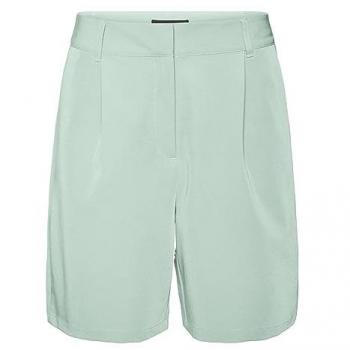 Short Vero Moda de mujer, tiro alto, con bolsillos y en color verde oscuro