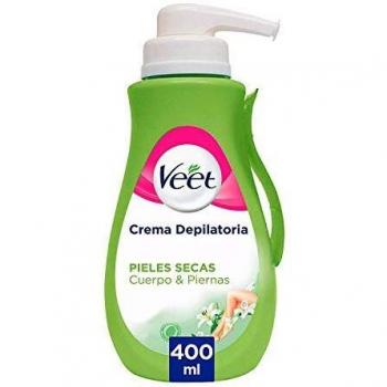 Veet Crema Depilatoria Corporal para Mujer, Con Dosificador, Piel Normal y Seca, 400 ml