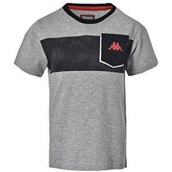 Kappa KOB tee Camiseta, Niños, Grey MD Mel/Fancy, 4Y
