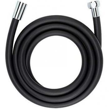 Wenko 24007 Manguera de ducha Design, 175cm, negro mate, Multicolor, Estándar