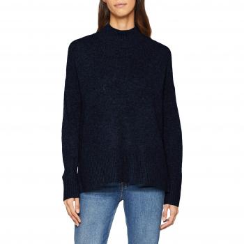 SELECTED FEMME Slflara LS Knit Highneck W, suéter para Mujer, Azul Dark Sapphire, 42