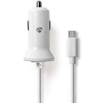 Cargador de Coche Micro-USB 2.4 A 12 W Cable Fijo 1.00 m Blanco
