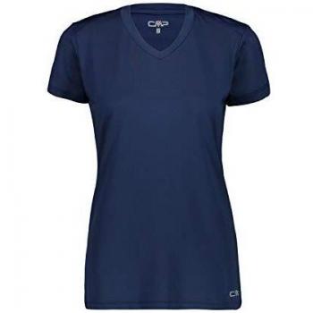 CMP T-Shirt Striped Mesh Super Elasticizzata Camiseta, Mujer, Azul, D36