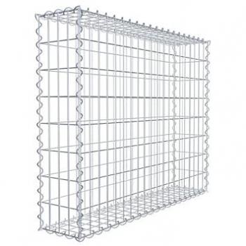 Gabiona de Malla 100 cm x 80 cm x 20 cm, Abertura 5 cm x 10 cm, Espiral - Fabricada en Alemania