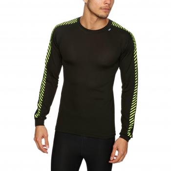 Helly Hansen HH Dry Stripe Crew - Ropa interior para hombre, color negro, talla S