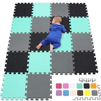 qqpp Alfombra Puzzle para Niños Bebe Infantil - Suelo de Goma EVA Suave. 18 Piezas