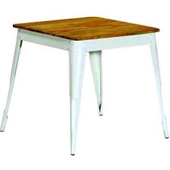 vidaXL Madera Maciza Mango Mesa de Comedor Mobiliario Casa Hogar Diseño Elegante Moderna Estable Práctica Decorativa Duradera Robusta 75x75x76cm