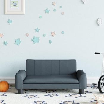 Sofá infantil de tela gris oscuro 70x45x30 cm Vidaxl