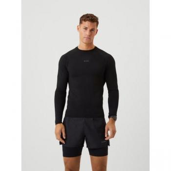 Borg Running Seamless Long Sleeve T-Shirt Black, XL