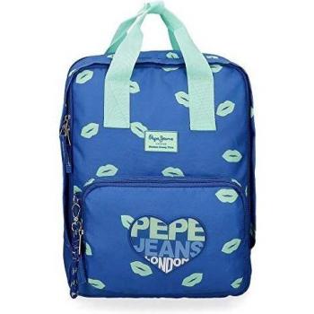 Pepe Jeans Ruth Mochila Adaptable para Portátil 14 Azul 30x40x13 cms Poliéster 15.6L