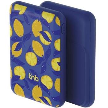 Batería de emergencia T'nb 5000 mAh MagSafe, carga ultrarrápida USB-C 20W, diseño Flower, color azul
