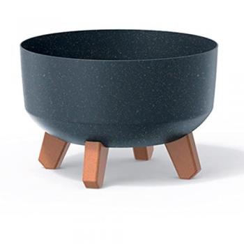Macetero Gracia Antracita Eco Sin Depósito 23,5 x 23,5 x 15,5 cm 3,8 L