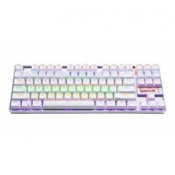 Teclado Mecánico Redragon Kumara White Rainbow - Español, Blanco-K552W-KR-SP