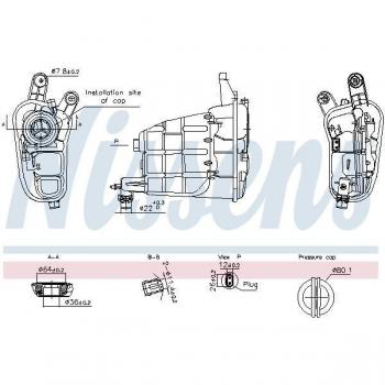 Depósito de expansión NISSENS 996301, refrigerante, alta calidad, compatible con múltiples modelos de vehículos, fabricado en materiales duraderos, diseño optimizado para una mejor gestión del líquido refrigerante