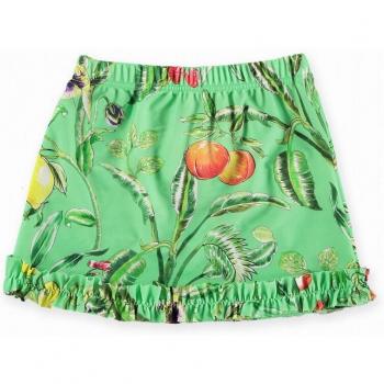 Falda de lycra con estampado de flores frutales