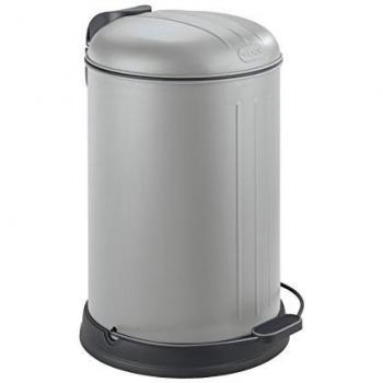 Wenko Cubo con Pedal 12 L, Acero, Gris, 33x28x43.5 cm