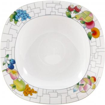 Thun Leon Puzzle Plato Llano, Porcelana, Blanco, 27x27x2 cm
