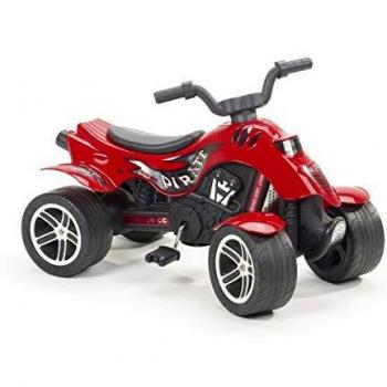 Falk 600 Pirate - Moto Infantil de 4 Ruedas, Color Rojo