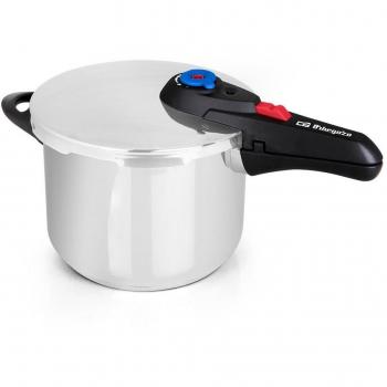 Orbegozo HP 8006 Olla a Presión Súper Rápida de Acero Inoxidable, 8 Litros, Diámetro 24 cm