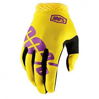 Inconnu 100% iTrack Guante de montaña Unisex, Color Amarillo neón