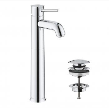 Sifón de Lavabo Metal Cromado Grohe con Monomando Start Classic tamaño XL (23784000)