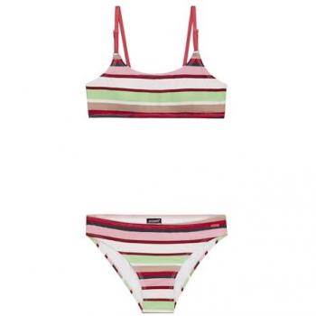 Bikini Protest Mel para niña Prtmel Jr con estampado colorido, tejido de secado rápido, tirantes ajustables y parte inferior con cobertura moderada