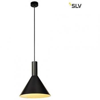 Lámpara Colgante SLV PHELIA Negra/Blanca E27 23W Máx, Altura 320 mm, Diámetro 275 mm