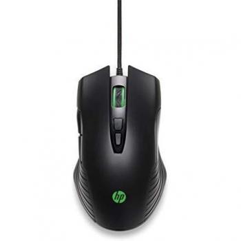 HP X220 - Ratón para Videojuegos, retroiluminado, dpi Intercambiables, Sensor óptico para Gaming Pixar, Negro