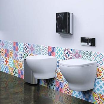 Ambiance-Live col-RV-0335_15x15cm Pegatinas de Pared, Vinilo, Multicolores