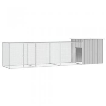 Galvanized Steel Chicken Cage Grey 400x91x100 cm