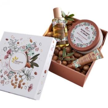Fleurance Nature Argan Gift Set with Argan Oil 40ml, Lip Balm 15ml & Body Balm 150ml