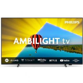 Philips Ambilight TV 65PUS8079 - Televisor LED de 65 pulgadas con tecnología UltraHD, Dolby Atmos, Titan OS y Smart TV.