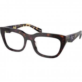 Prada PR A06V 17N1O1 Women's Tortoiseshell Square Eyeglasses
