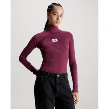 Calvin Klein Jeans - Jersey de mujer cuello perkins