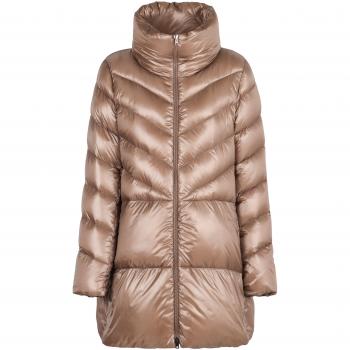 Herno Women's Glossy Nylon Down Jacket in Turtledove, Size 42, PI001955D12017Z Color 2600, Gray, Size: S Glossy Down Jacket with Side Pockets