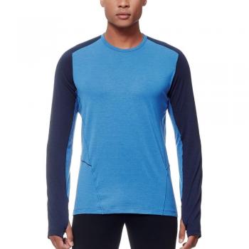Icebreaker Factor LS Función Camiseta, otoño/invierno, hombre, color Pelorus/Admiral, tamaño XXL