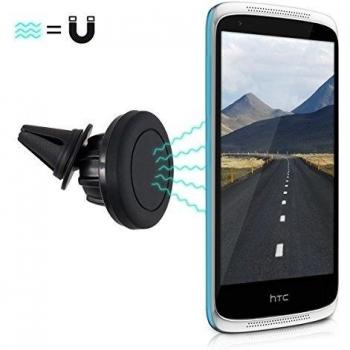 kwmobile Soporte magnético para ventilador de coche para HTC Desire 526G - Soporte para coche para rejilla de ventilación