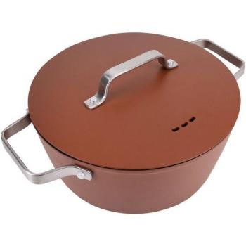 Cacerola San Ignacio Aluminio Forjado 28x12.5cm con Tapa - 6 Litros