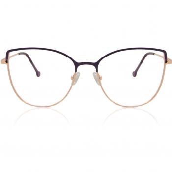 Cat Eye Full Rim Metal Women’s Prescription Glasses - Purple - Size 56 - Blue Light Block Available - SmartBuy Collection