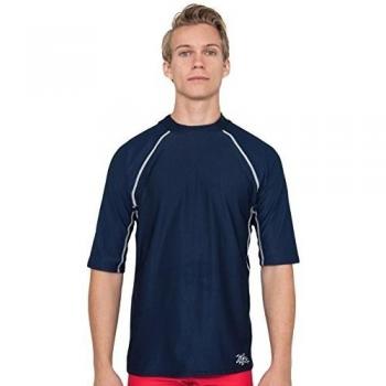 Tuga adulto Unisex manga corta resistente al cloro UPF 50 + Swim camisas - azul marino