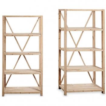 Estantería Marrón de Madera con 5 Estantes, dimensiones 40 x 160 x 105 cm