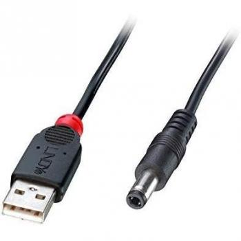 Lindy USB A Male to DC 5.5mm/2.1mm Power Cable 1.5m