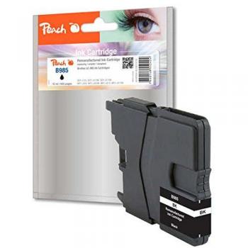 Cartucho de tinta Peach PI500-45 XL Negro, alto rendimiento (655 páginas) compatible con Brother LC-985bk