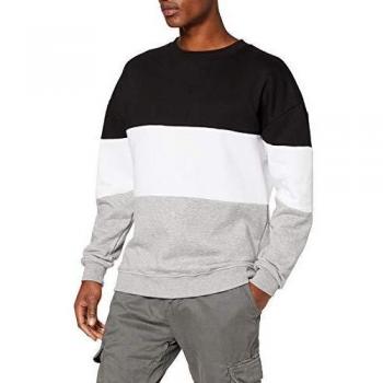 Urban Classics 3-Tone Oversize Crewneck suéter, Multicolor