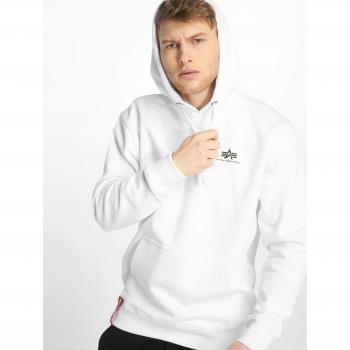 Alpha Industries Basic Small Logo Hoodie - White - 2XL - Men's Sweatshirt
