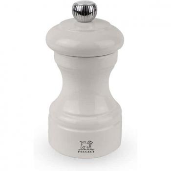 Molinillo de Sal Peugeot Bistrorama 10 cm Ivorio, Madera Lacada, Ajuste de Molido, Diseño Clásico