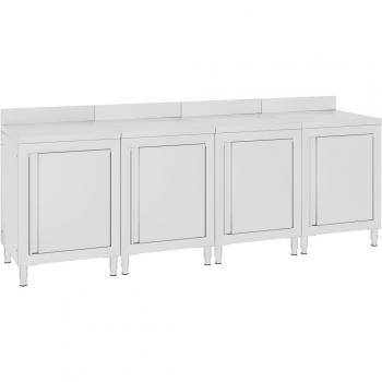 Mesa de trabajo comercial mueble acero inoxidable 240x60x96 cm