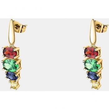 Pendientes Colori de Acero con Circonitas Brillantes