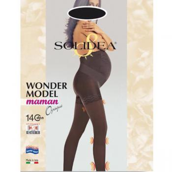 Medias de Compresión Opacas Solidea Wonder Model Maman 140, Talla L, Color Camello, 18-21 mmHg