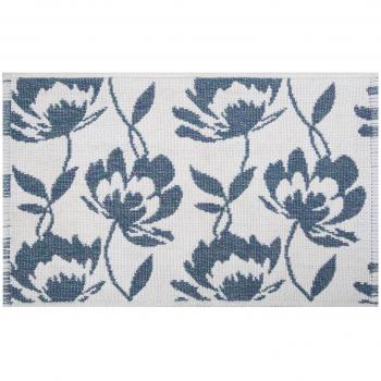 Alfombra de baño de algodón Blossom 50x80 cm color azul índigo Spirella